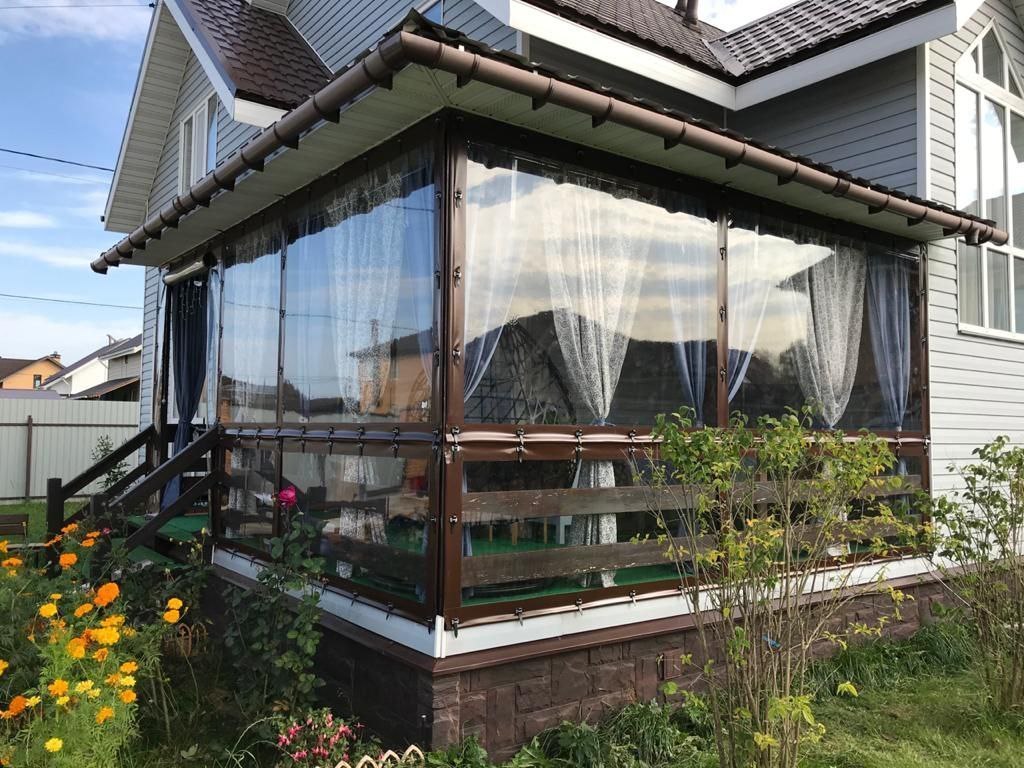 Мягкие окна для террасы частного дома в городе Кораблино
